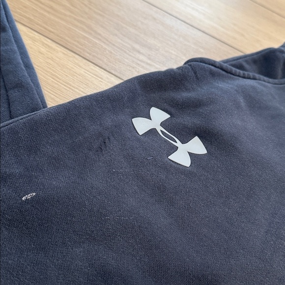 Under Armour Logo Black Joggers Sz XL Distressed Loungewear Comfy Relaxed - Picture 2 of 10